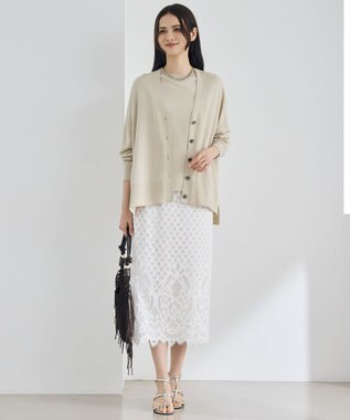 自由区 【SHIHOさん着用・こだわり素材】パネルレース スカート オフ