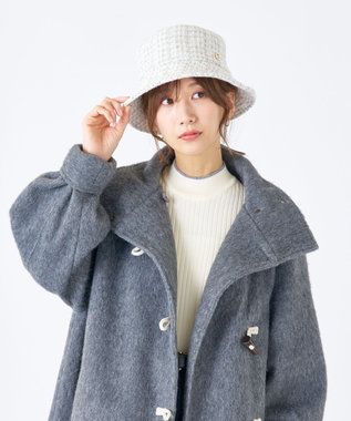 MOONBAT estaa(エスタ) ざっくりツイード バケットハット  帽子 手洗い可能 サイズ調整可能