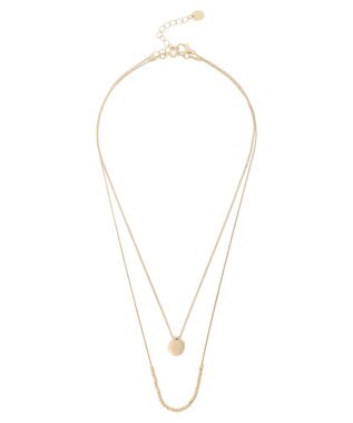 AMERICAN HOLIC メタルトップ＆ボールスライドチェーンＳＥＴネックレス Gold