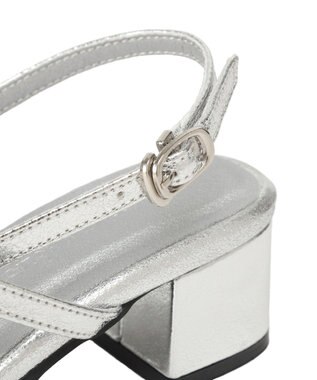 AMERICAN HOLIC Tストラップスクエアパンプス Silver