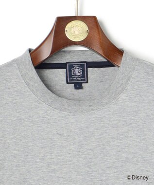 J.PRESS MEN 【DISNEY COLLECTION】【UNISEX】ワンポイントロングスリーブ Tシャツ / ミッキーマウス ライトグレー系