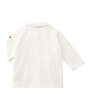 MIKI HOUSE HOT BISCUITS 【70-90cm】 くるま刺繍 オーバーオール＆ポロシャツギフトセット【BOX付き】 インディゴブルー