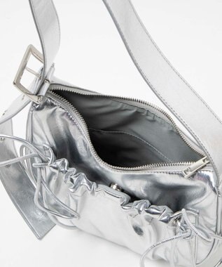 WEGO リボンデザインバッグ シルバー