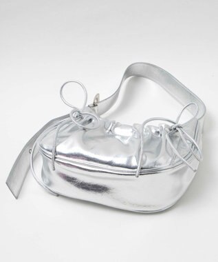 WEGO リボンデザインバッグ シルバー