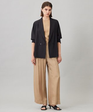 ICB L 【洗える】 キュプラピグメントクロス カーゴパンツ チノベージュ系