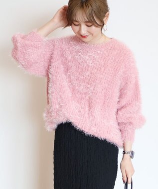 AMERICAN HOLIC フェザーゆるニットプルオーバー Pink