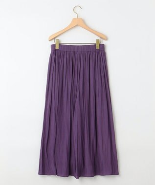 組曲 【秋色追加！大人気定番アイテム】ギャザーライトデシン パンツ パープル系