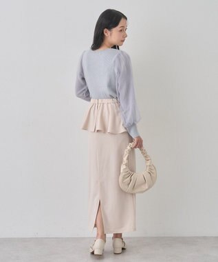 earth music&ecology マジョリカプリーツチュールニットプルオーバー Light Gray