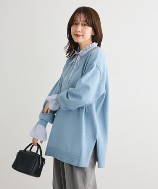 Green Parks もちやわサイドリブニットチュニック