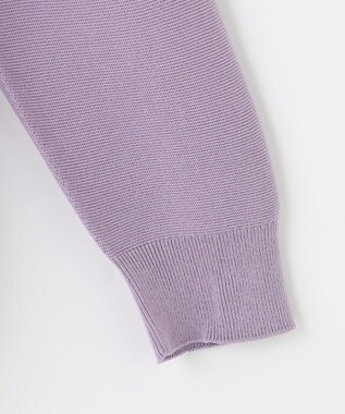 自由区 【洗える】コットンストレッチホールガーメント プルオーバーニット ローズ系