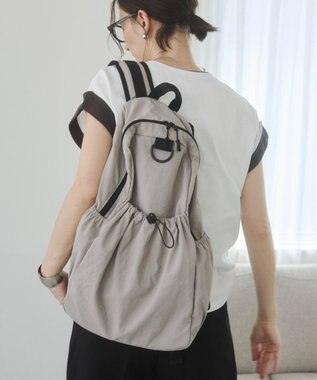 WEGO 【ANGIE VINTAGE】ドローストリンングバックパック ライトグレー