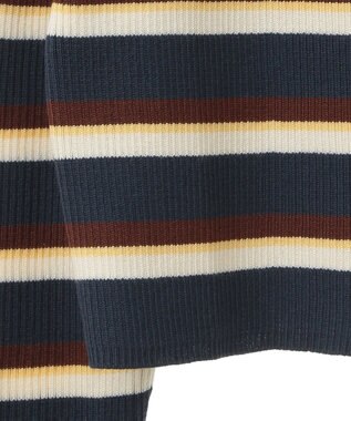 earth music&ecology Wジップリブカーディガン マルチ