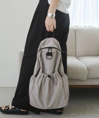 WEGO 【ANGIE VINTAGE】ドローストリンングバックパック ライトグレー