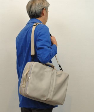 UNBILLION Otias スムースタイプ合皮ビジカジ３WAYバッグ ベージュ