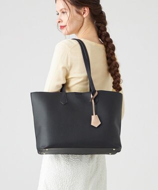 LA BAGAGERIE 【MONICA】バイカラーA4トート ブラック