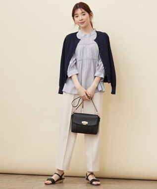 ANY SIS 【接触冷感 / UVケア】ベーシッククールタッチ カーディガン ネイビー