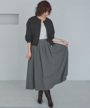 23区 【セットアップ対応】TWマットクロス ブルゾン グレー系