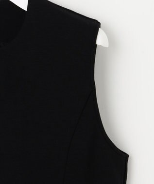 Feroux 【洗える】ペプラム ダンボールジレ ブラック系