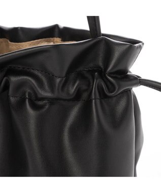 UNBILLION cachecache ギンガムチェックトート付き巾着ショルダー ブラック