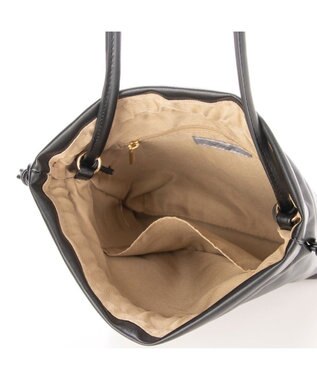 UNBILLION cachecache ギンガムチェックトート付き巾着ショルダー ブラック