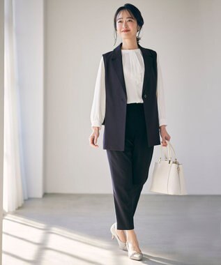 ANY SIS 【洗える】ボウタイ ブラウス オフ