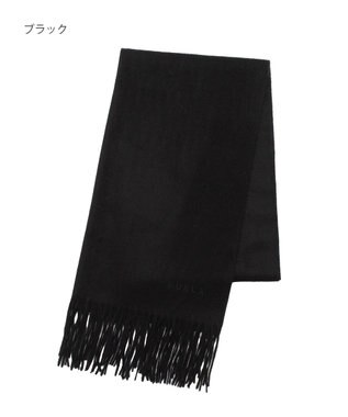 MOONBAT 【洗えるカシミヤ】FURLA カシミヤ100％ 無地ビッグマフラー／幅50cm ブラック