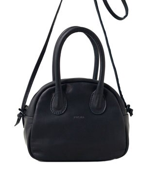 FOLNA RD ソフトレザー2WAYアールボストンバッグ ブラック