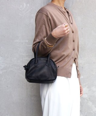 FOLNA RD ソフトレザー2WAYアールボストンバッグ ブラック