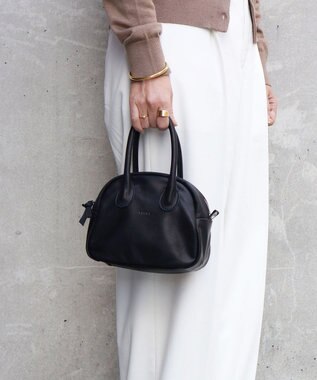 FOLNA RD ソフトレザー2WAYアールボストンバッグ ブラック