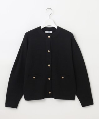 J.PRESS LADIES 【洗える】VIS/PE ROME ニット カーディガン ブラック系