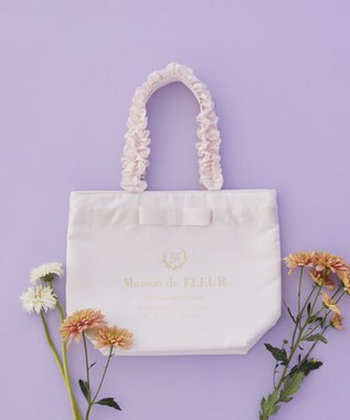 Maison de FLEUR ブランドロゴフリルハンドルトートMバッグ
