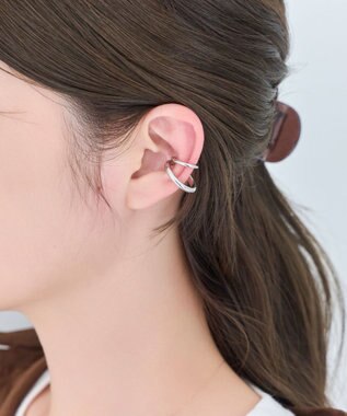 Phoebe 【金属アレルギー対応】ダブルシャインイヤーカフ　シルバー/ニッケルフリー シルバー