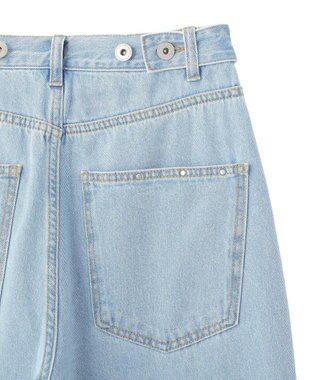 earth music&ecology スタッズデニムパンツ Light Indigo
