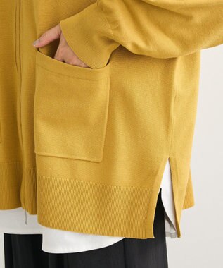 Green Parks アンチピリングゆるｚｉｐカーディガン Lime Green