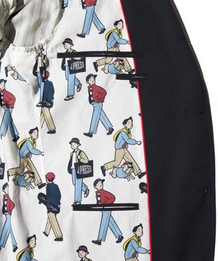 J.PRESS MEN 【AaronChang】【UNISEX】ウールポリエステル トロピカル ブレザー / バギーフィット ネイビー系