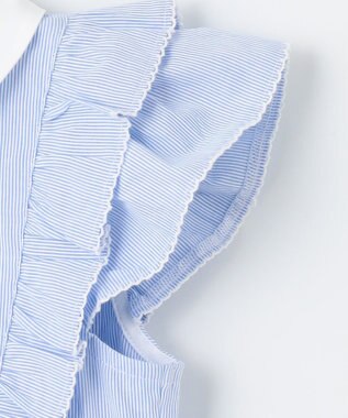 ANY KIDS コードレーン 裾刺繍 ワンピース サックスブルー