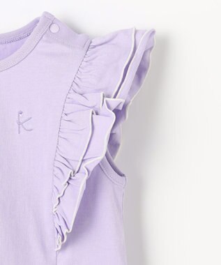 組曲 KIDS 【80-100㎝】 フルールフリルTシャツ ラベンダー