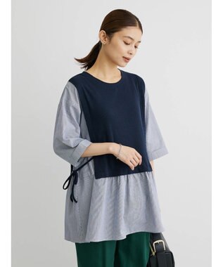 Green Parks テレコドッキングチュニック２ Dark Navy