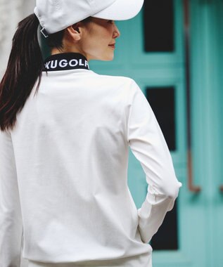 23区GOLF 【WOMEN】【吸水速乾/UVカット】スポーティ モックネックシャツ ホワイト系