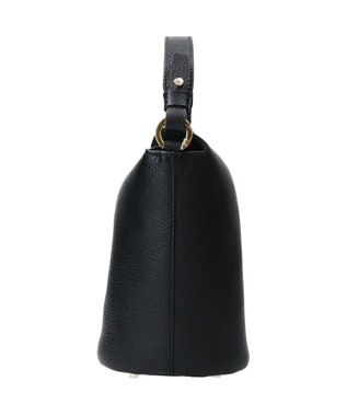 INTER-CHAUSSURES 【LORISTELLA】シュリンクレザーミニバッグ ブラック