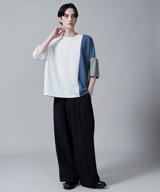 WEGO カラーブロックT（S） ホワイト