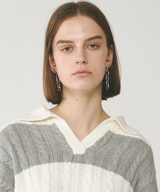 GRACE CONTINENTAL チェーンデザインイヤーカフ シルバー