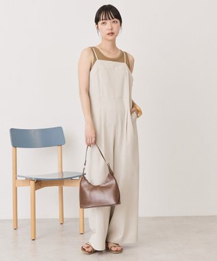 AMERICAN HOLIC 【2点セット】ロングレースジレ+サロペット Off White