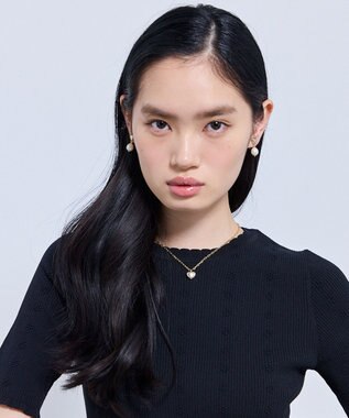 TOCCA FULL HEART EARRINGS 淡水パールイヤリング【星風まどかさん着用】 ローズ系