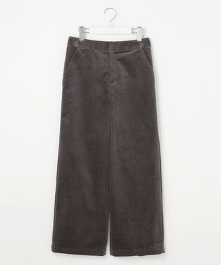 J.PRESS LADIES 【洗える】ハイブリッドAIRDUROY ワイド パンツ グレー系