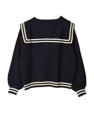earth music&ecology セーラーニットカーディガン Navy