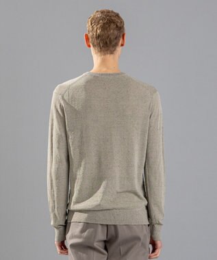 JOSEPH HOMME リネンナイロンプレーン　クルーネックニット アイボリー系