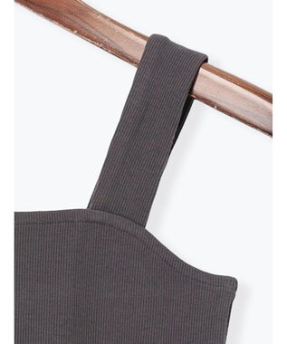 Te chichi テレコスクエアタンクトップ チャコールグレー