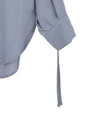 AMERICAN HOLIC シアーバックギャザーリボンシャツ Blue