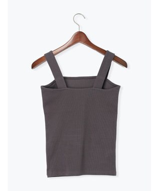 Te chichi テレコスクエアタンクトップ チャコールグレー